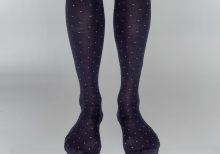 Calza Polka Blu Pois Perla