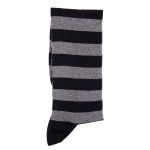 Calza Stripe Rugby Nero/Grigia