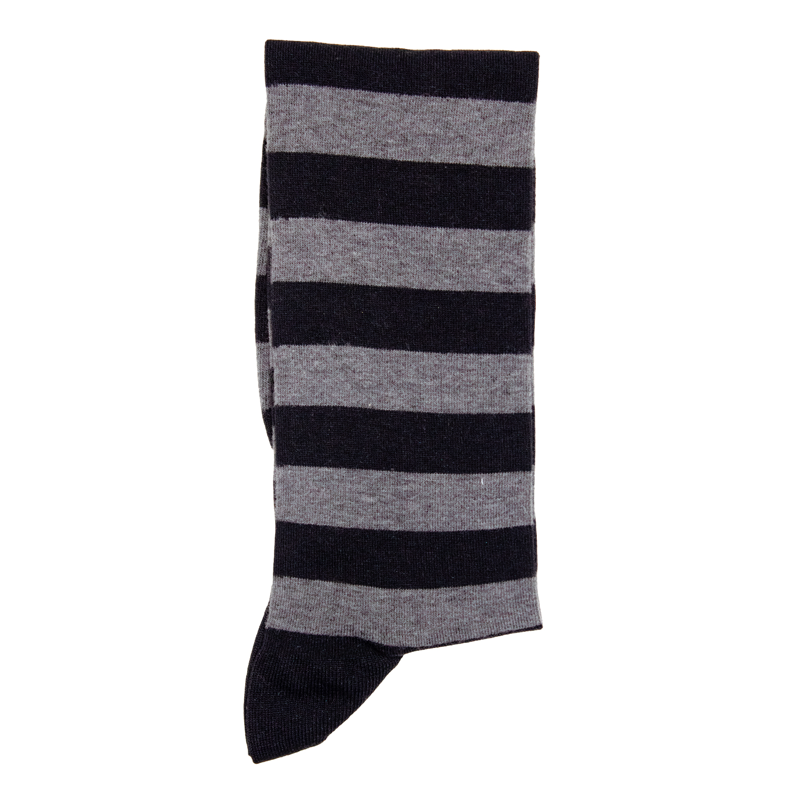 1 Calza Stripe Rugby Nero/Grigia - immagine 1