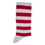 Calza Stripe Rugby Beige/Rossa