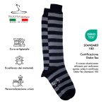 Calza Stripe Rugby Nero/Grigia - immagine 5