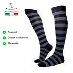 Calza Stripe Rugby Nero/Grigia - immagine 6
