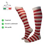Calza Stripe Rugby Beige/Rossa - immagine 7